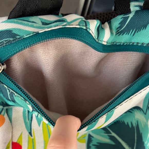 Embark Jartop Elite Backpack in a teal tropical floral print. - Picture 6 of 10